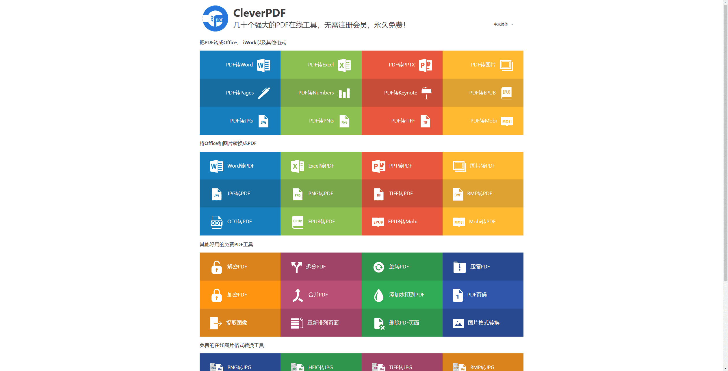 CleverPDF：一键在线转换与处理PDF文件的全能免费工具